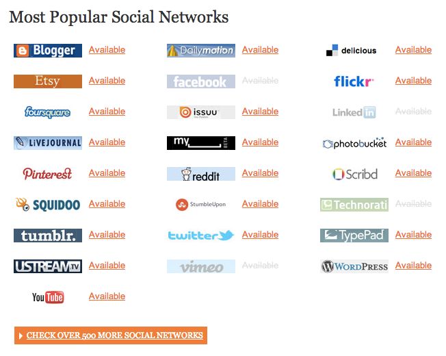 KnowEm social networks
