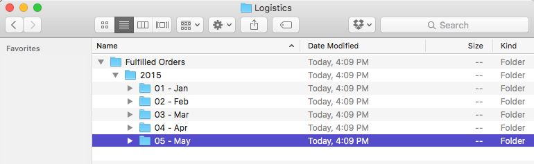 Folder structure