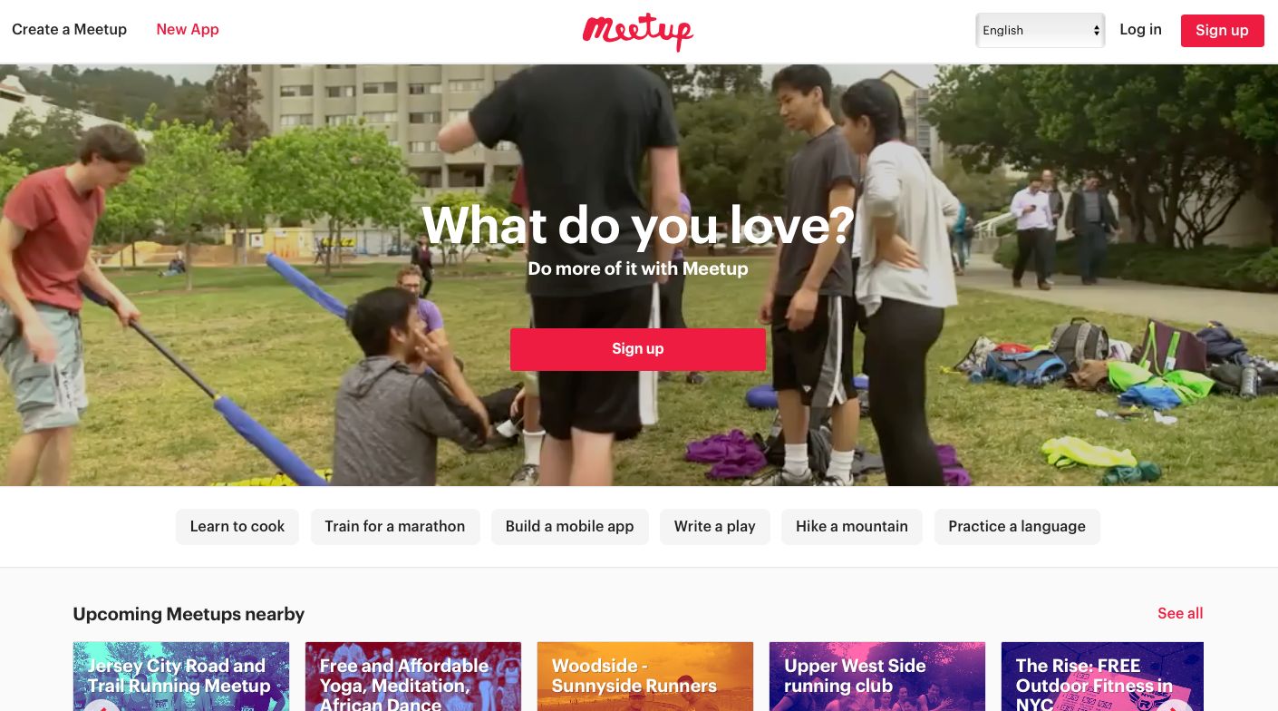 Meetup Screenshot
