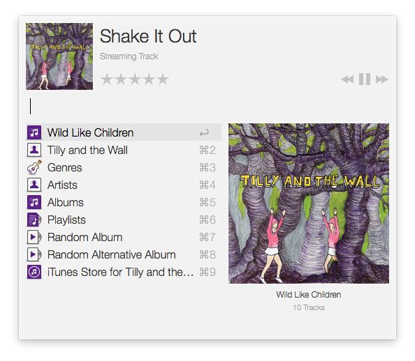 alfred itunes control example