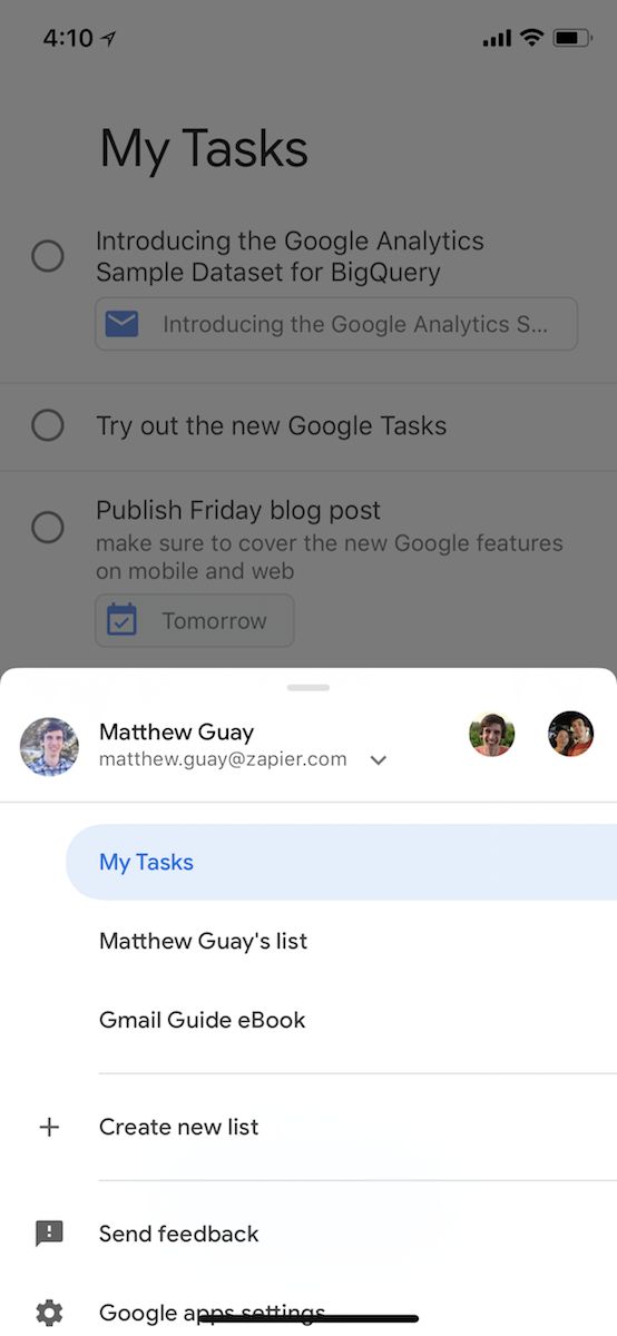Google Tasks for iOS