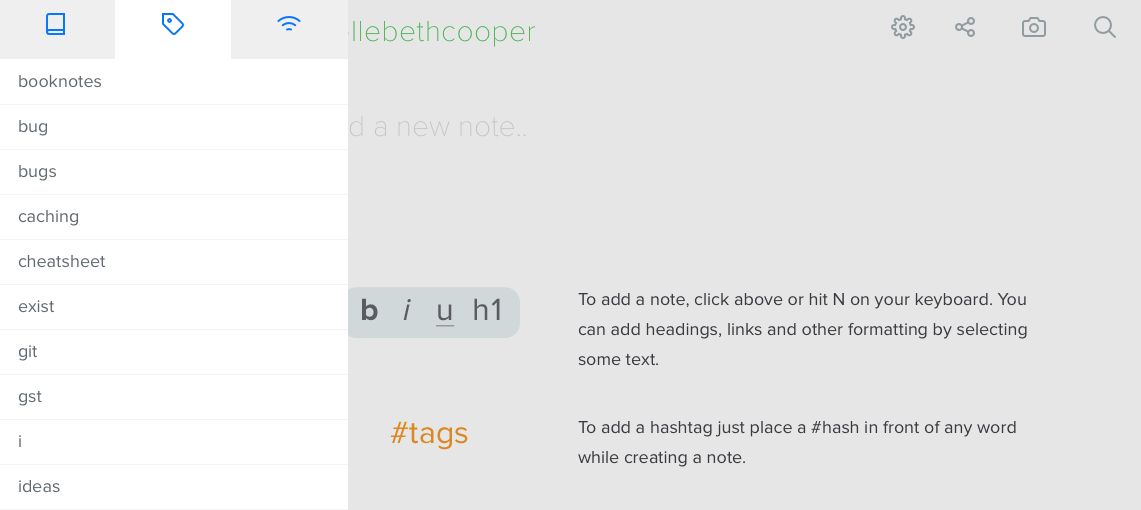 Tinynote tags