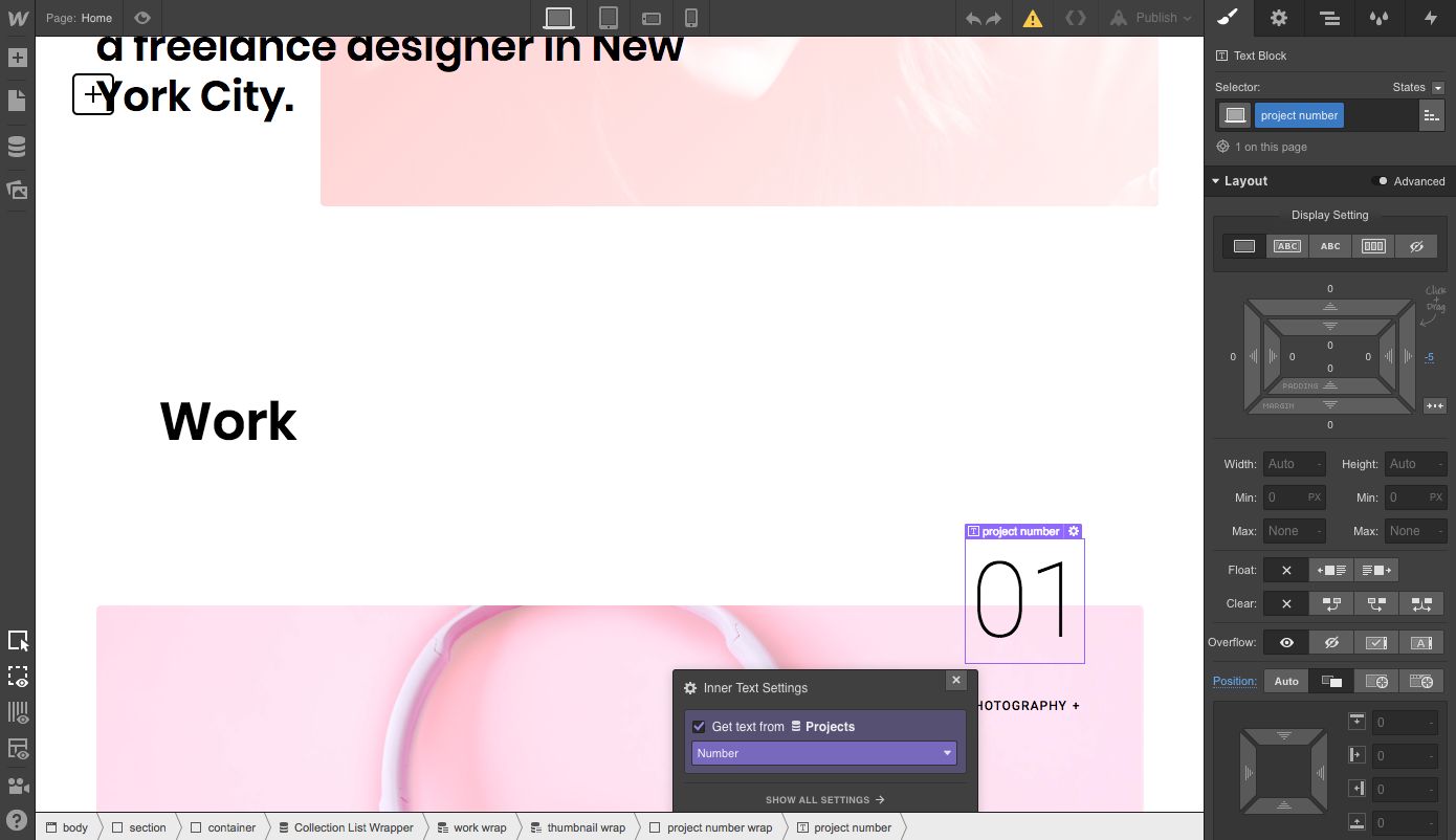 Webflow screenshot