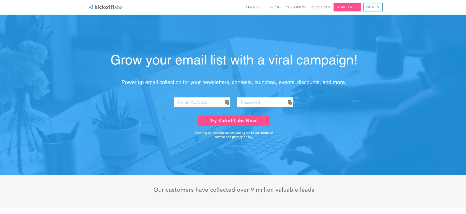 KickoffLabs Screenshot