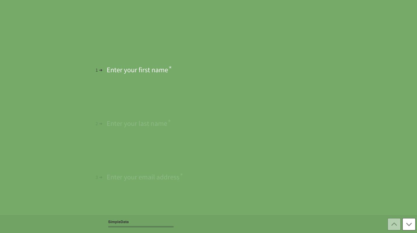 typeform for simpledata