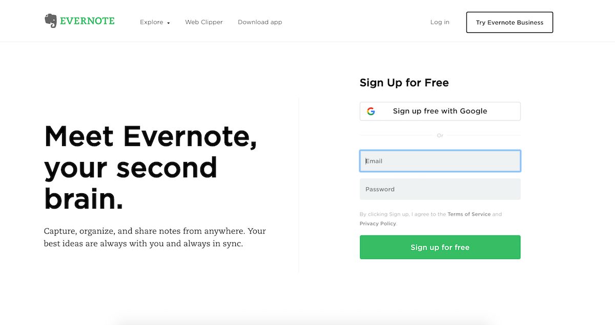 Evernote Screenshot