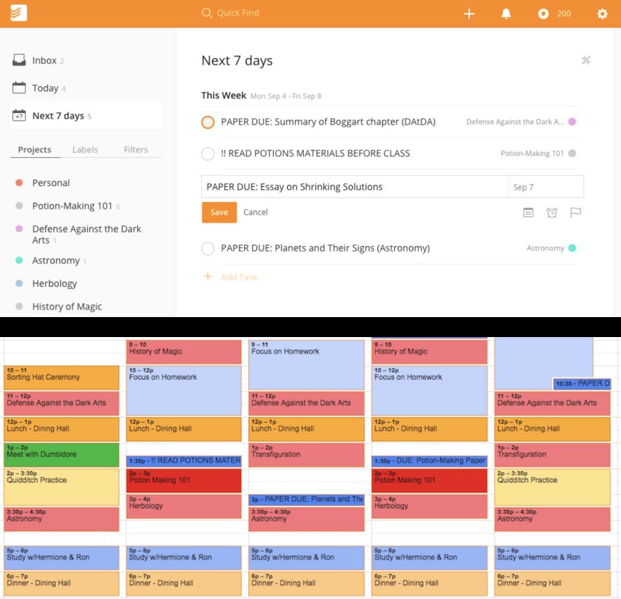 ToDoist and Google Calendar