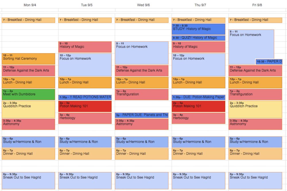 Google Calendar for Students
